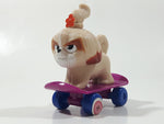 2019 McDonald's Secret Life Of Pets 2 Movie Daisy Dog On Skateboard 3 1/4" Tall Plastic Toy Figure