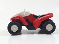 2004 PlayMobil All Terrain Off-Road ATV Quad Pull Back Red White Black Plastic Toy Vehicle