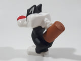 2020 McDonald's Looney Tunes Sylvester The Cat with Wood Mallet Sledgehammer 2 3/4" Tall Plastic Toy Figure