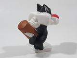 2020 McDonald's Looney Tunes Sylvester The Cat with Wood Mallet Sledgehammer 2 3/4" Tall Plastic Toy Figure