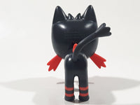 2017 McDonald's Pokemon Sun and Moon Litten Black Cat 3 1/4" Long Plastic Toy Figure