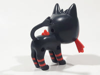 2017 McDonald's Pokemon Sun and Moon Litten Black Cat 3 1/4" Long Plastic Toy Figure