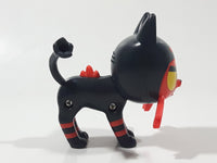 2017 McDonald's Pokemon Sun and Moon Litten Black Cat 3 1/4" Long Plastic Toy Figure