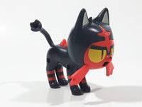 2017 McDonald's Pokemon Sun and Moon Litten Black Cat 3 1/4" Long Plastic Toy Figure