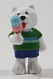 GANZ Webkinz White Polar Bear Eating Ice Cream Cone 2" Tall PVC Toy Figure