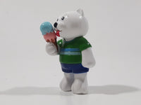 GANZ Webkinz White Polar Bear Eating Ice Cream Cone 2" Tall PVC Toy Figure