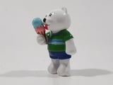 GANZ Webkinz White Polar Bear Eating Ice Cream Cone 2" Tall PVC Toy Figure