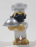 GANZ Webkinz Chef Pug Dog with Lidded Dish 1 7/8" Tall PVC Toy Figure