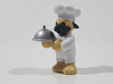 GANZ Webkinz Chef Pug Dog with Lidded Dish 1 7/8" Tall PVC Toy Figure