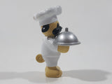 GANZ Webkinz Chef Pug Dog with Lidded Dish 1 7/8" Tall PVC Toy Figure