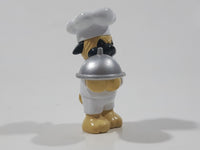 GANZ Webkinz Chef Pug Dog with Lidded Dish 1 7/8" Tall PVC Toy Figure