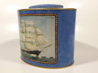 Vintage Cutty Sark Tall Ship Oval Shaped 5" Tall Tin Metal Container