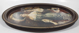 Vintage 1970s Pepsi Cola "Lady Gibson" Oval Brown Border Beverage Metal Serving Tray