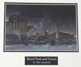 Max Jacquiard "Royal York and Union" Canadian Pacific Railway Train 13 1/2" x 16 1/8" Framed Art Print