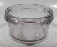 Antique H41 Light Purple Amethyst Diamond Ribbon Pattern 3 3/4" Wide Glass Jar
