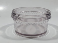 Antique H41 Light Purple Amethyst Diamond Ribbon Pattern 3 3/4" Wide Glass Jar