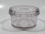 Antique H41 Light Purple Amethyst Diamond Ribbon Pattern 3 3/4" Wide Glass Jar