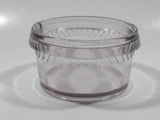 Antique H41 Light Purple Amethyst Diamond Ribbon Pattern 3 3/4" Wide Glass Jar