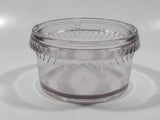 Antique H41 Light Purple Amethyst Diamond Ribbon Pattern 3 3/4" Wide Glass Jar