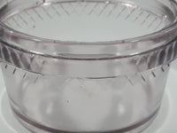 Antique H41 Light Purple Amethyst Diamond Ribbon Pattern 3 3/4" Wide Glass Jar