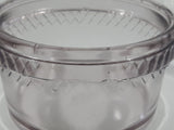 Antique H41 Light Purple Amethyst Diamond Ribbon Pattern 3 3/4" Wide Glass Jar