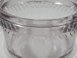 Antique H41 Light Purple Amethyst Diamond Ribbon Pattern 3 3/4" Wide Glass Jar