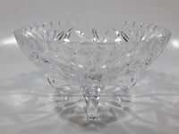 Vintage Star of David Pinwheel Crystal 5 3/4" Wide Tri-Footed Crystal Glass Candy Dish