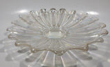 Vintage 1950s Federal Glass Clear Rainbow Iridescent Scalloped Celestial Pattern 9 1/2" Candy Dish Plate