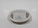 Vintage Giftcraft Mother Poem Flower Themed 3 1/4" Gold Trimmed Hand Painted Fine China Plate GE-343 / MF