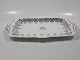 Vintage Royal Albert Congratulations 25th Anniversary Silver Overlay 6 3/4" x 11 3/4" Bone China Dish Made in England