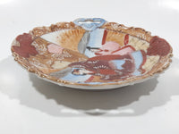Vintage Japanese Highly Detailed 5 3/4" Hand Painted Plate with Handles