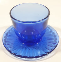 Cobalt Blue Saucer and Cup Style Votive Candle Holder