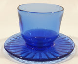 Cobalt Blue Saucer and Cup Style Votive Candle Holder