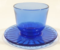 Cobalt Blue Saucer and Cup Style Votive Candle Holder