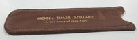 Vintage Hotel Times Square In the heart of New York 5" Long Brown Leather Comb Sleeve