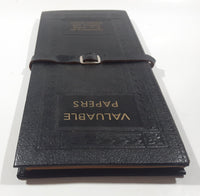 Vintage Fidelity Life Assurance Company "Valuable Papers" Black Vinyl Folder Compliments Of G. E. McFee