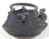 Vintage Teapot Tea Kettle 4 1/4" x 4 3/4" Cast Iron Wall Hanging Made in Taiwan