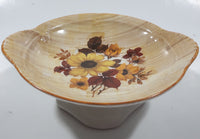 Vintage Old Foley James Kent Yellow Flower Themed 5 3/4" Wide Pedestal Soap Dish