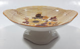 Vintage Old Foley James Kent Yellow Flower Themed 5 3/4" Wide Pedestal Soap Dish