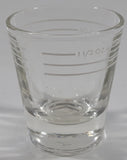 Vintage Dominion Glass 1 1/2 OZ Shot Glass Shooter with White Measuring Pour Lines