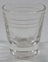 Vintage Dominion Glass 1 1/2 OZ Shot Glass Shooter with White Measuring Pour Lines