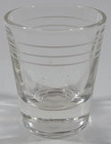 Vintage Dominion Glass 1 1/2 OZ Shot Glass Shooter with White Measuring Pour Lines