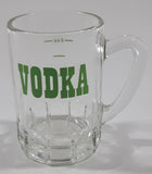 Vintage Vodka in Green 2 OZ Shot Glass Shooter with Handle Made in France