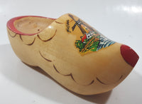 Vintage Holland Dutch Windmill 6 1/4" Long Hand Painted Wood Clog Shoe