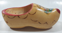 Vintage Holland Dutch Windmill 6 1/4" Long Hand Painted Wood Clog Shoe