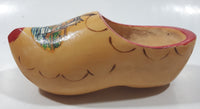 Vintage Holland Dutch Windmill 6 1/4" Long Hand Painted Wood Clog Shoe