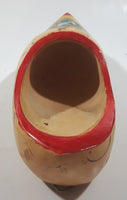 Vintage Holland Dutch Windmill 6 1/4" Long Hand Painted Wood Clog Shoe