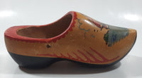 Vintage Holland Dutch Sailboat 7" Long Hand Painted Wood Clog Shoe