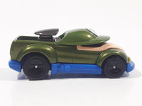 2016 Hot Wheels Super Mario Character Cars Luigi Metalflake Olive Green Die Cast Toy Race Car Vehicle