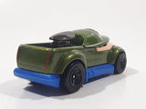 2016 Hot Wheels Super Mario Character Cars Luigi Metalflake Olive Green Die Cast Toy Race Car Vehicle